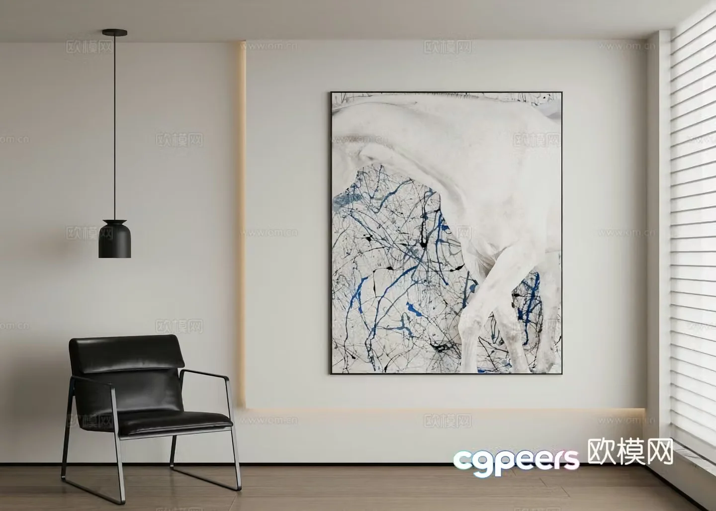 Modern decorative painting 3d model