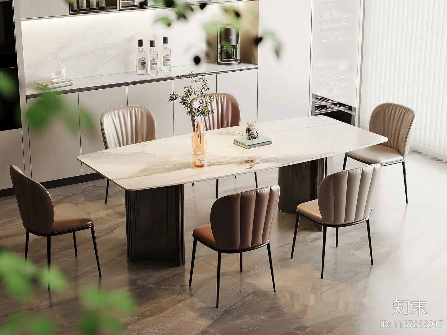 Modern Dining Room 3D Model – 21329 – CORONA Render