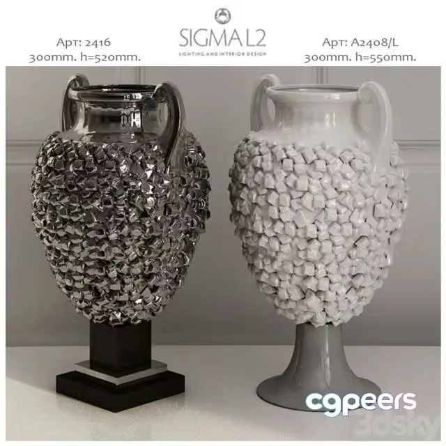 3ds Max Free – Sigma L2 art.2416, art.2408 L – Vases