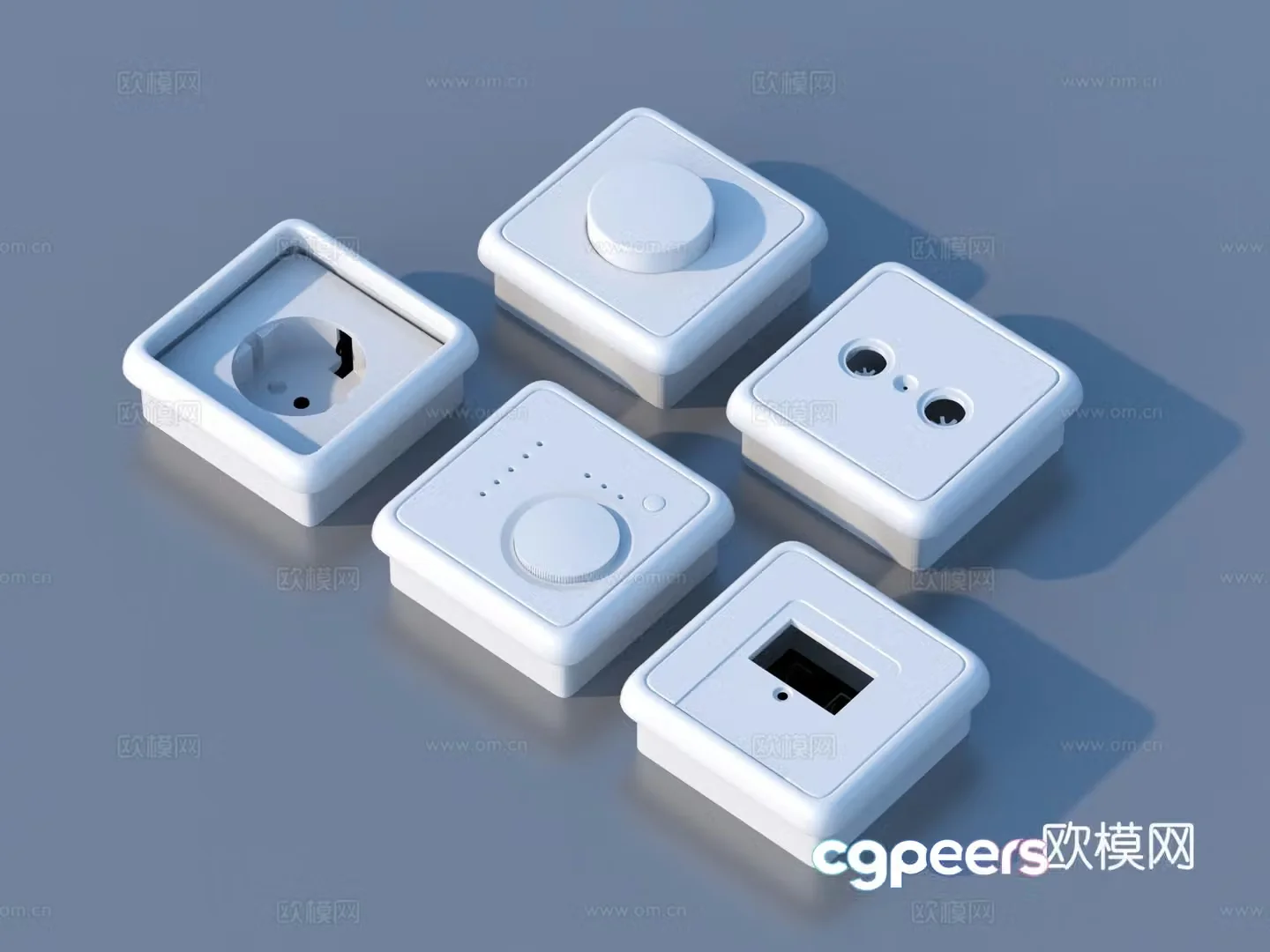 Switch Socket Hardware 3D Model