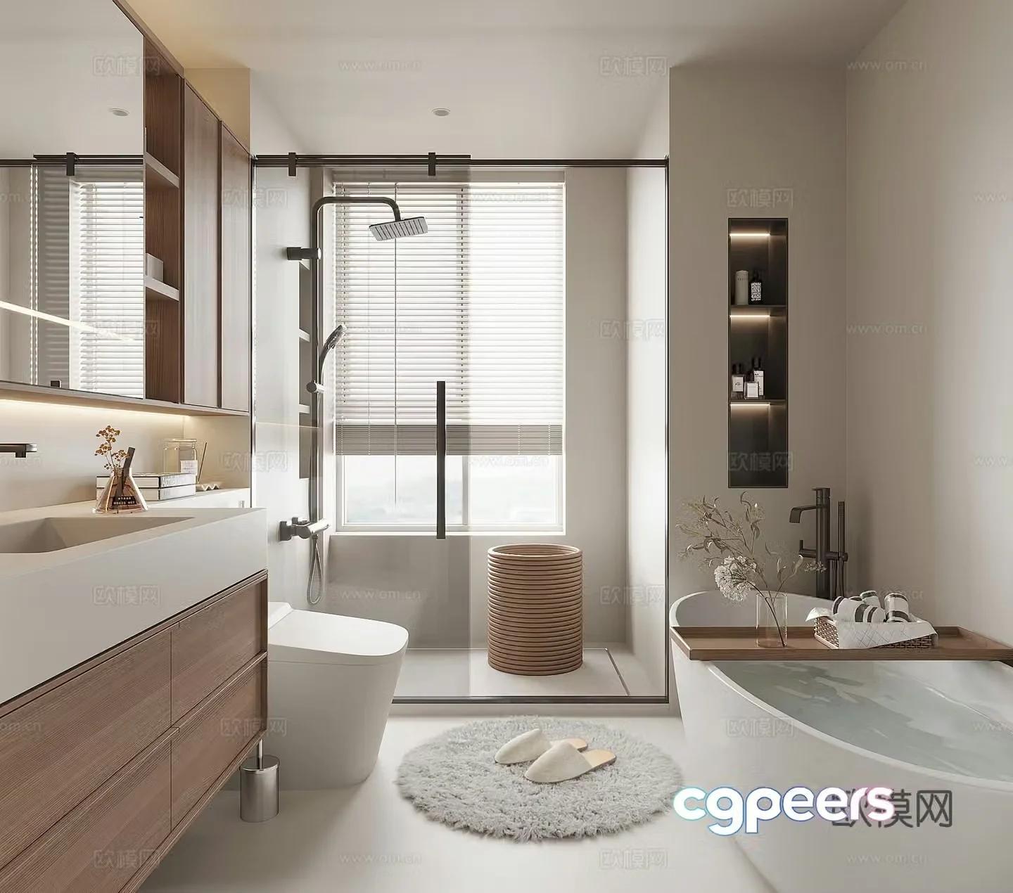 Modern bathroom bathroom 3d model
