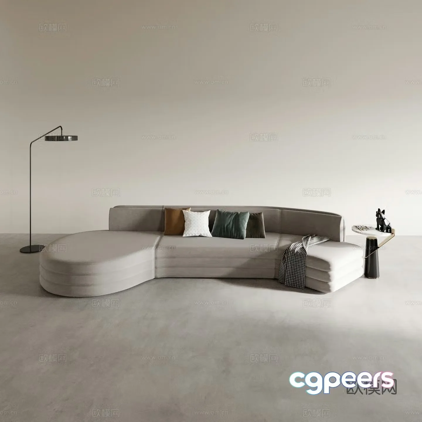 Modern multi-person sofa leisure sofa coffee sofa 3d model