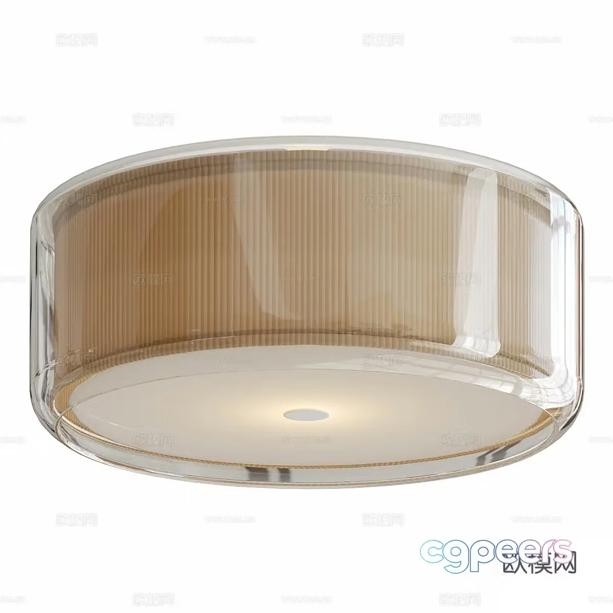 Modern glass ceiling light 3d model