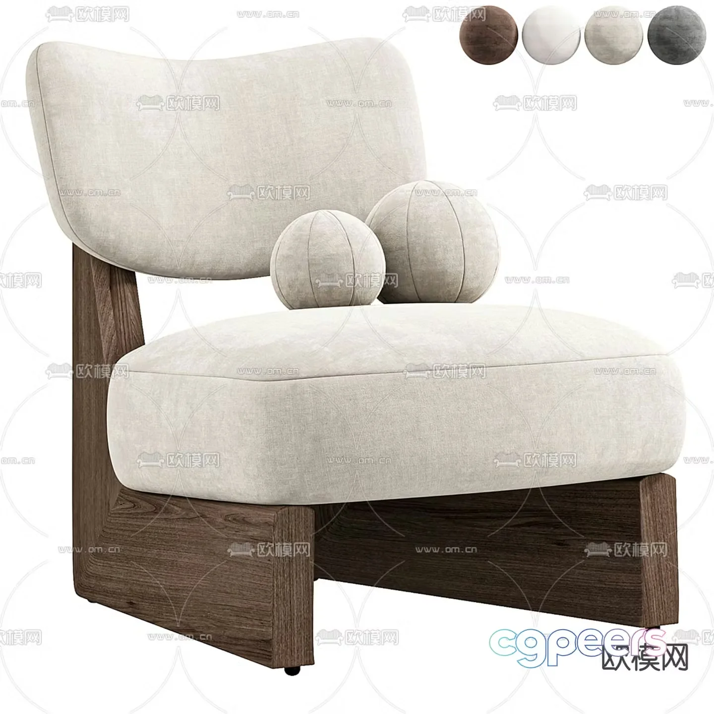 Solange sofa chair leisure chair 3d model
