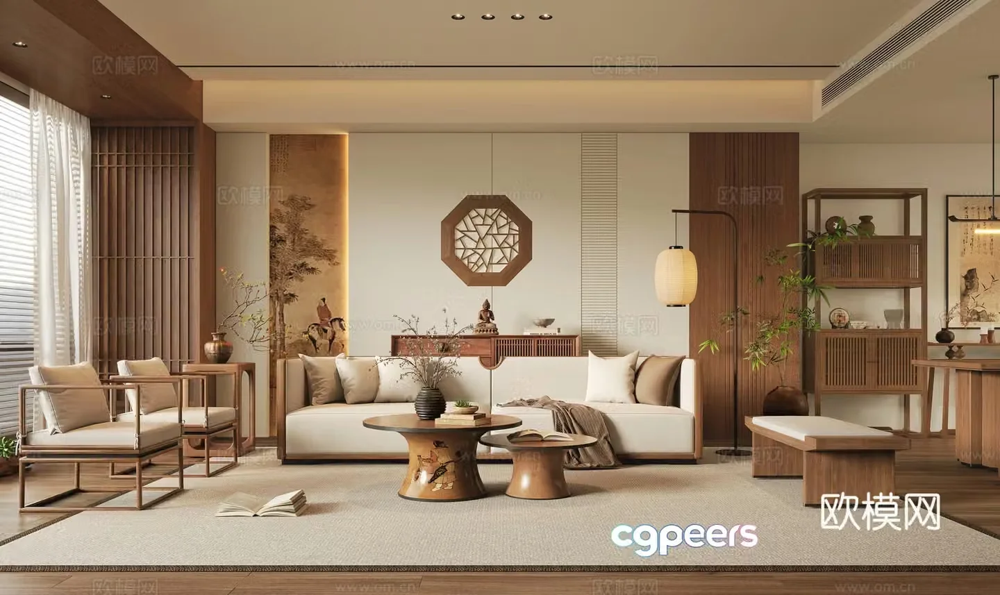 Song style living room 3d model