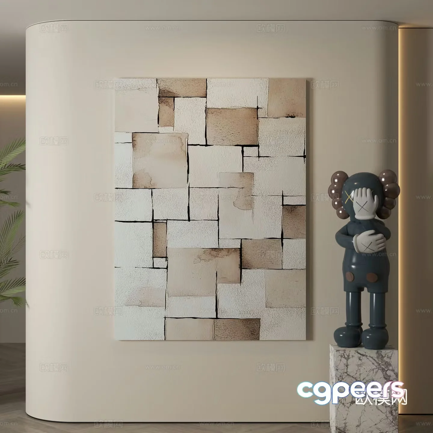 Modern decorative paintings Decorative paintings Modern hanging paintings Hanging paintings Simple hanging paintings 3D model