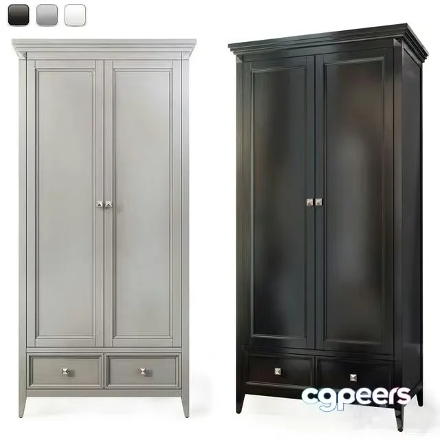 3ds Max Free – Hinged wardrobe for RFS Brooklyn clothes. Wardrobe by MebelMoscow