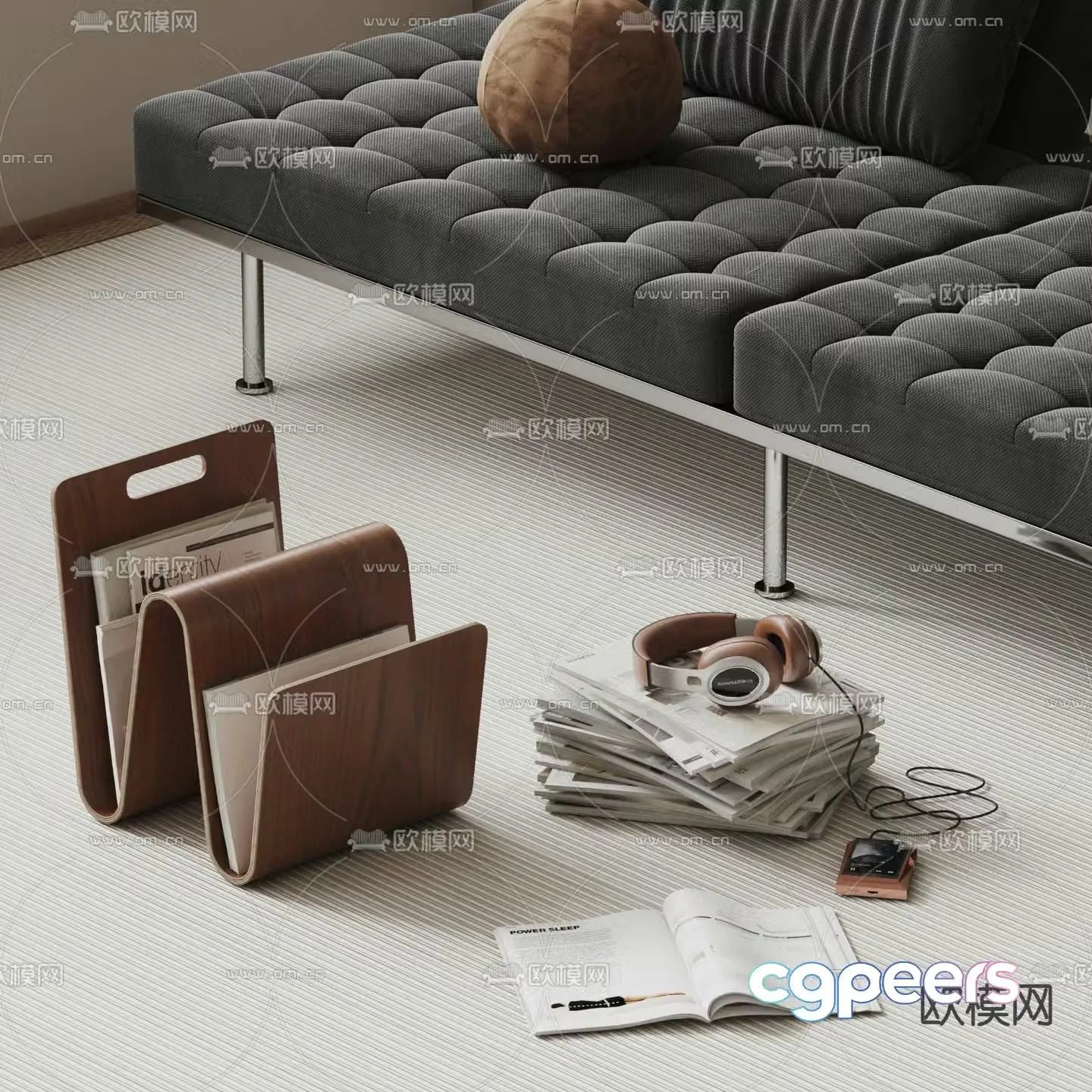 magazine rack bookshelf books magazine 3d model