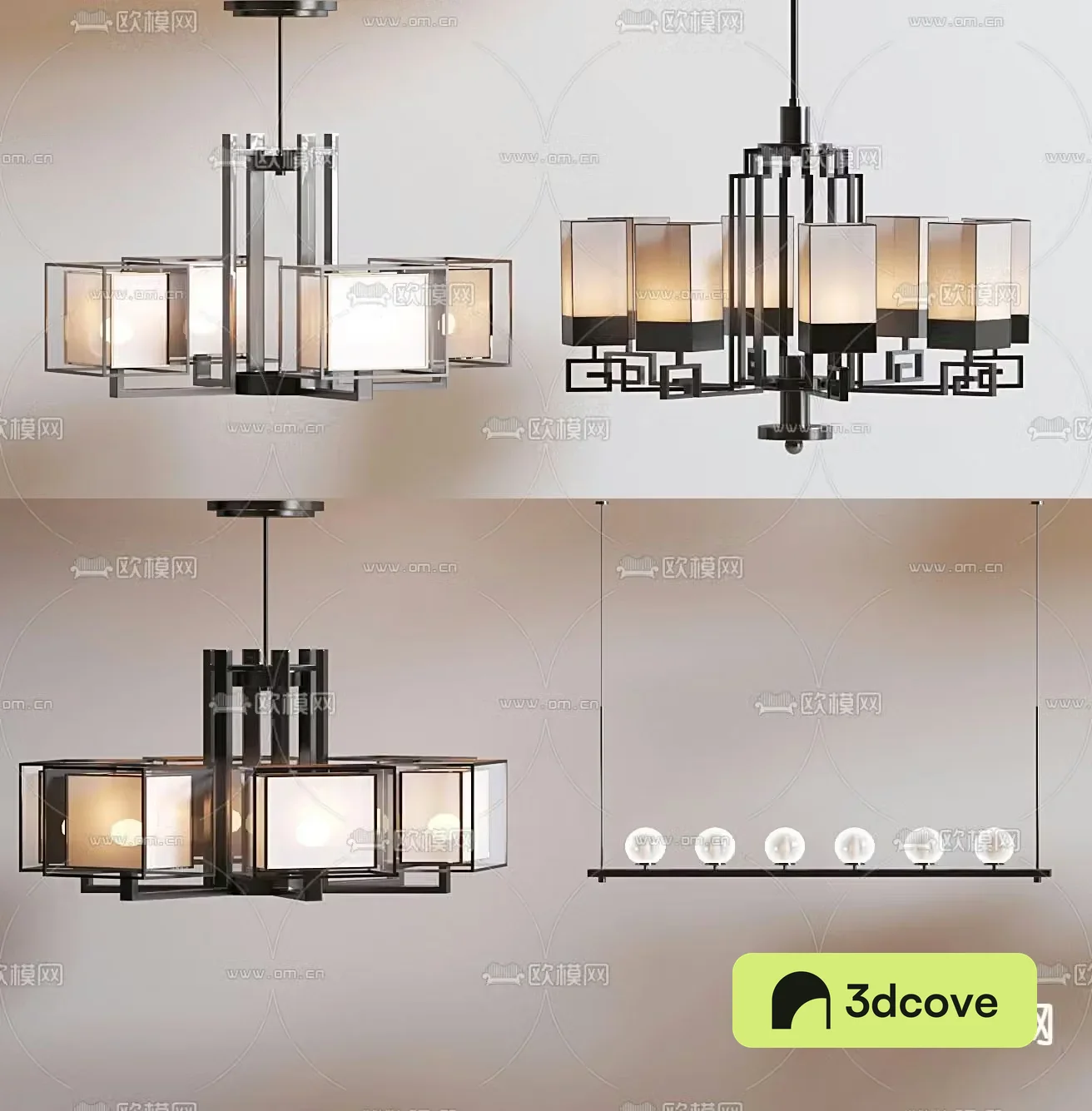 Chinese style chandelier multi-head chandelier