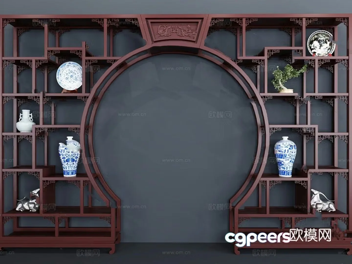 Chinese Bo Gu Shelf Model 3D Model