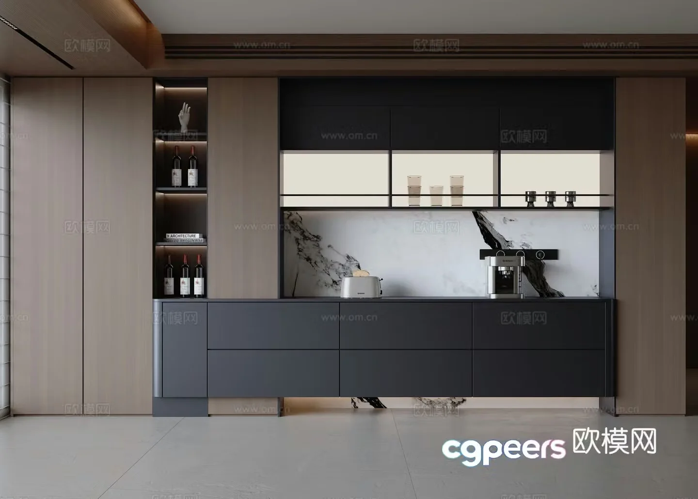 Modern Italian sideboard 3D model