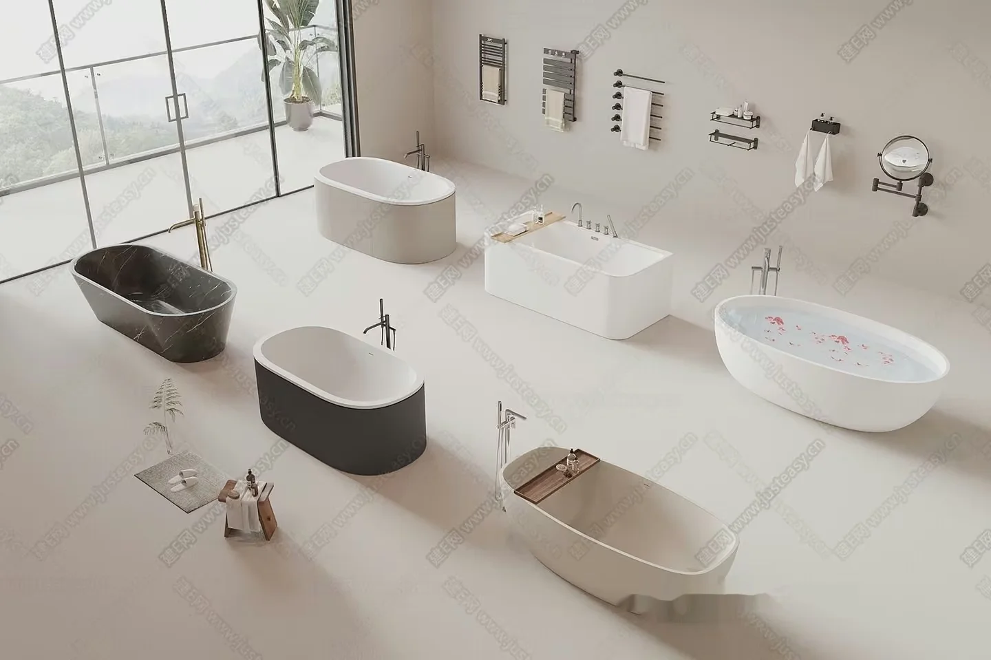 A Modern Bathroom 3D Model – 14349 – VRAY Render