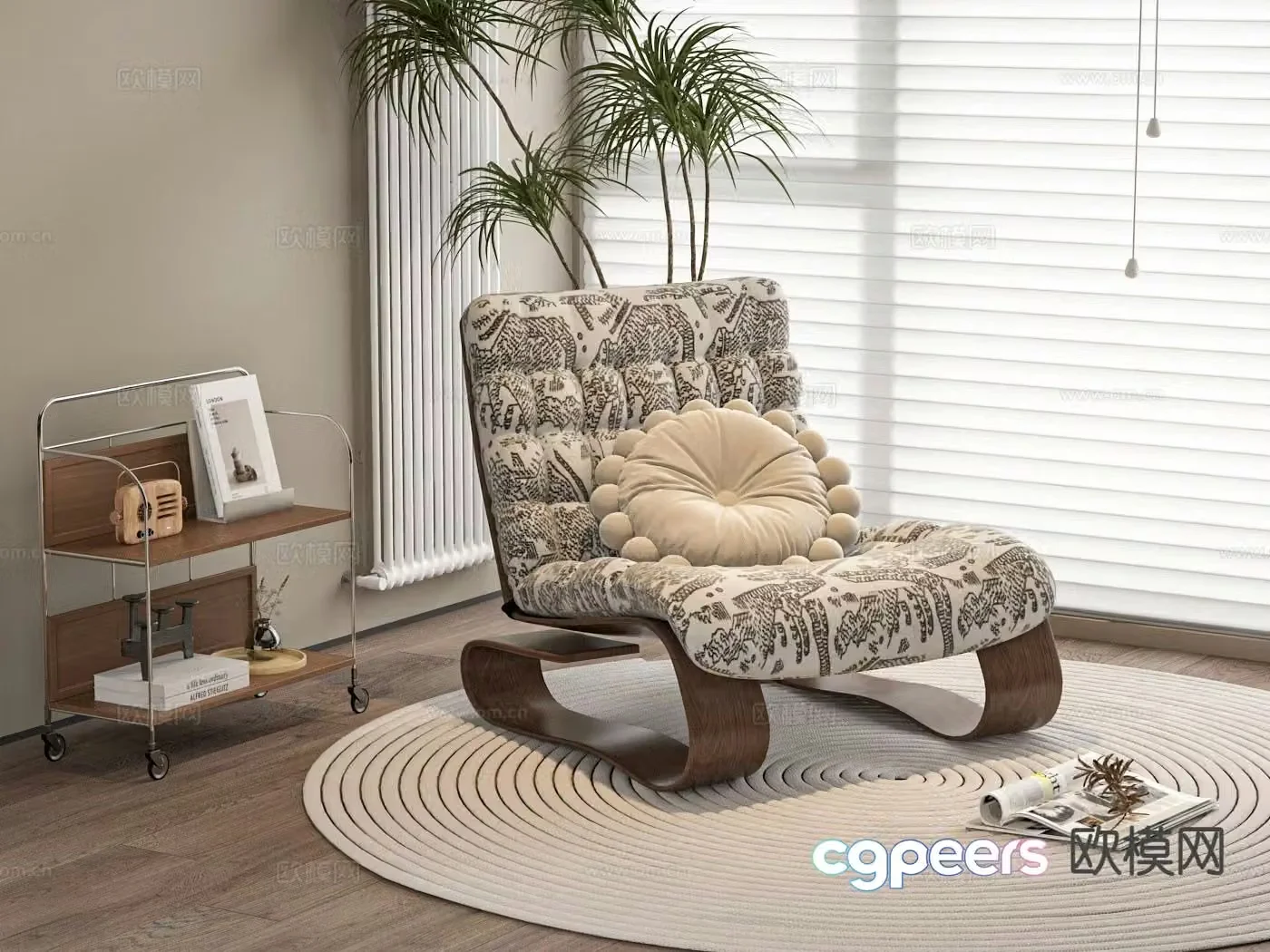 Medieval style chair sofa chair leisure chair 3d model