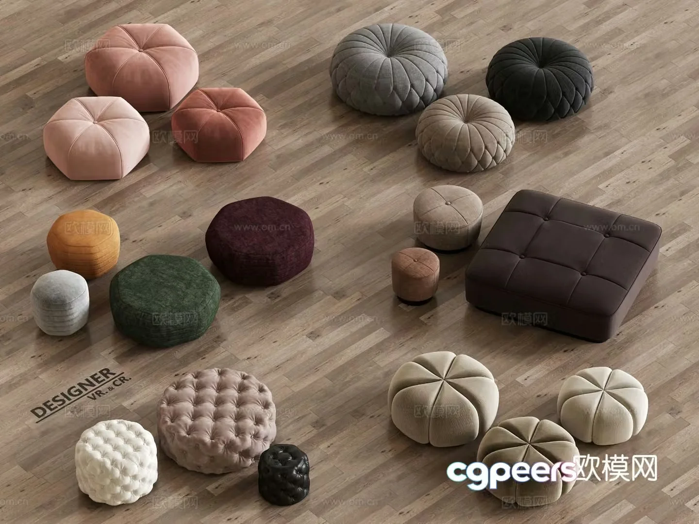 Modern stool sofa stool low stool stool 3d model
