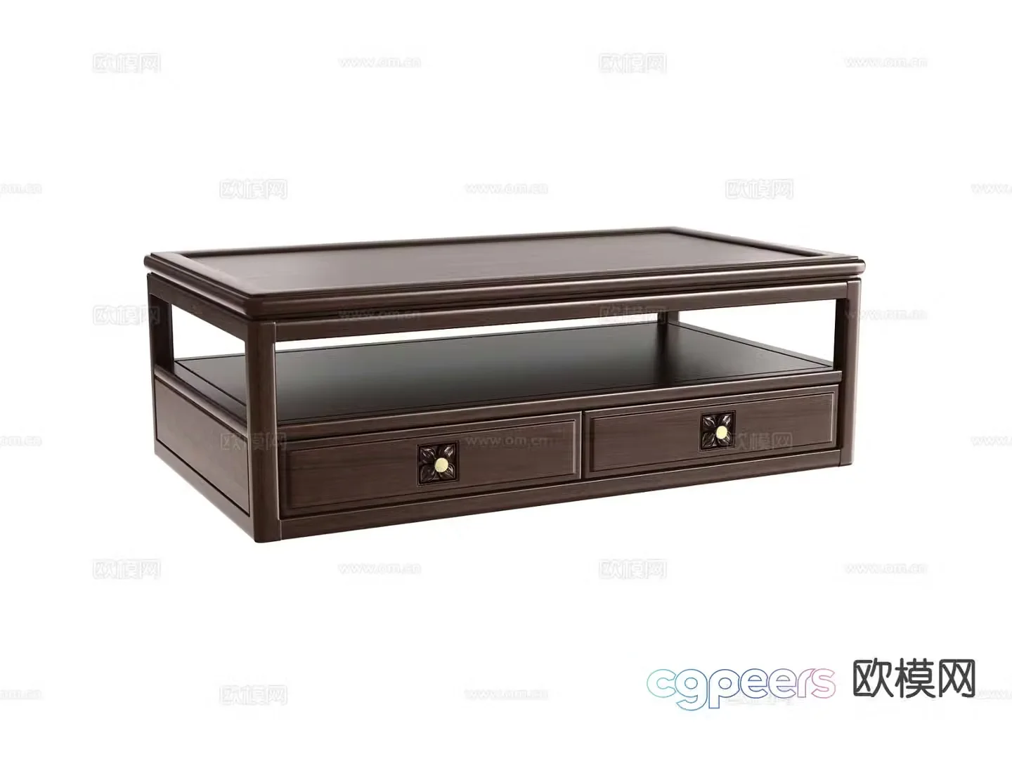 New Chinese style long coffee table 3d model