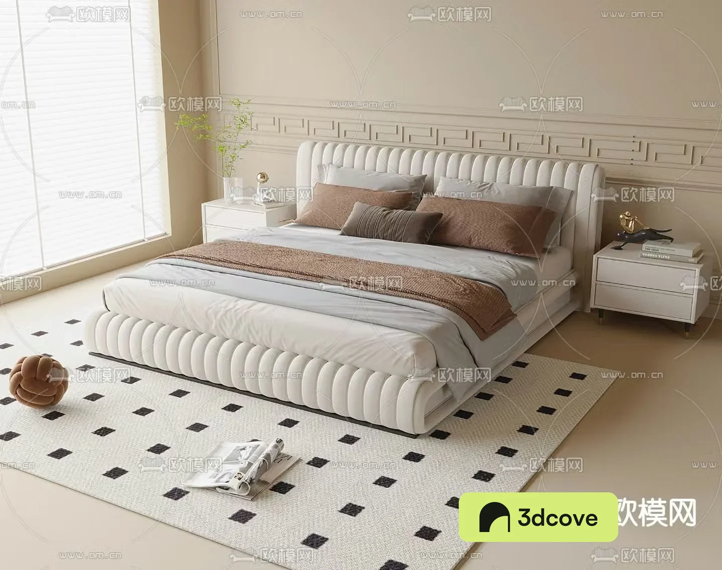Double bed fabric double bed