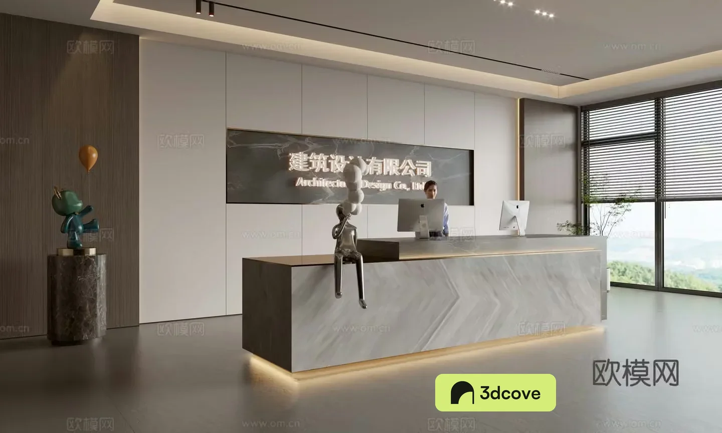 Modern company front desk reception area bar reception desk service desk company front desk background