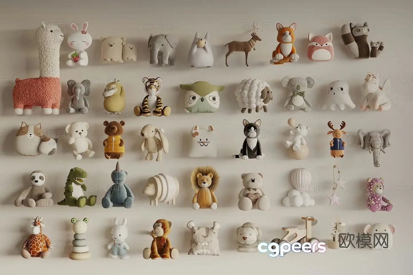 Children’s plush toys toys children’s doll alpaca 3d model