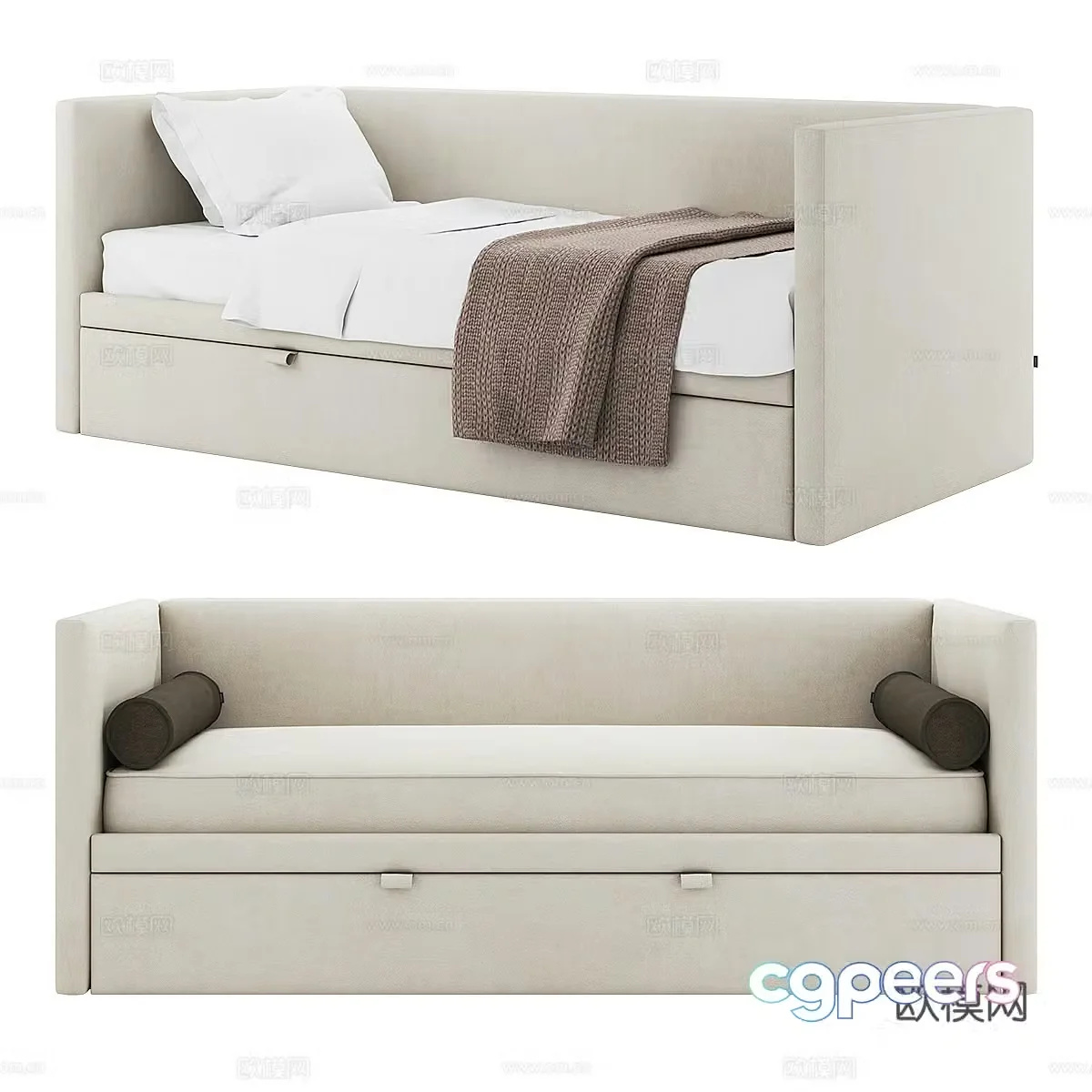 Modern sofa bed 3d model