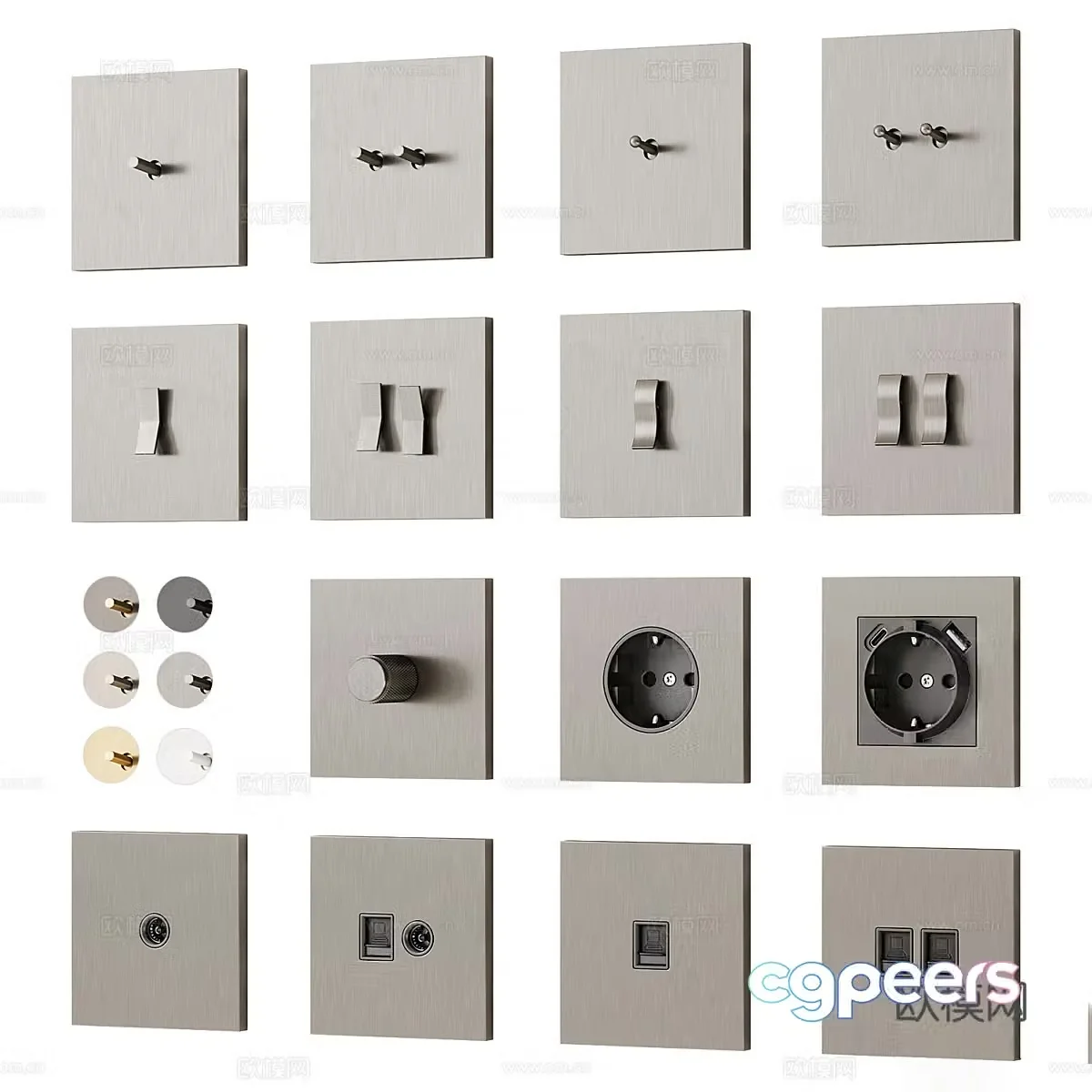 Air conditioning air outlet 3D model