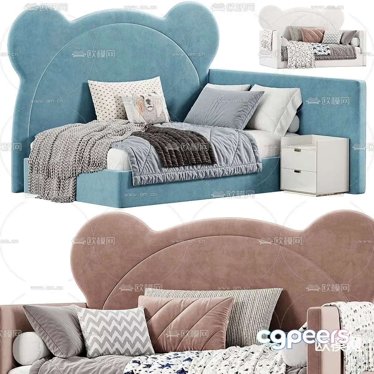 Children’s bed sofa bed 3d model