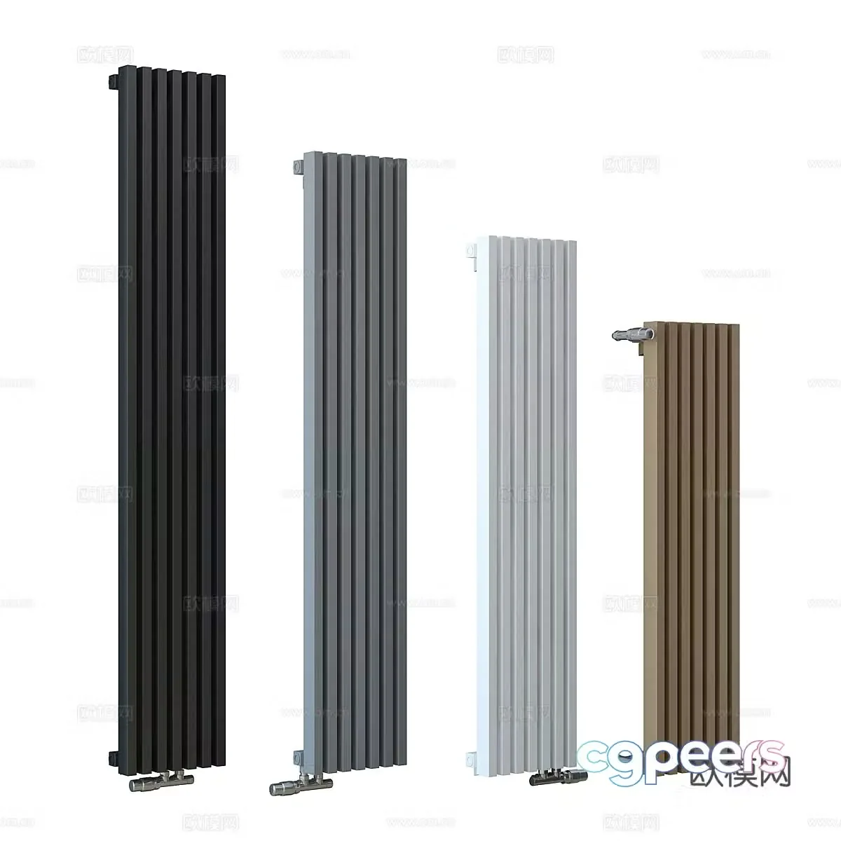 Steel pipe radiator 3D model