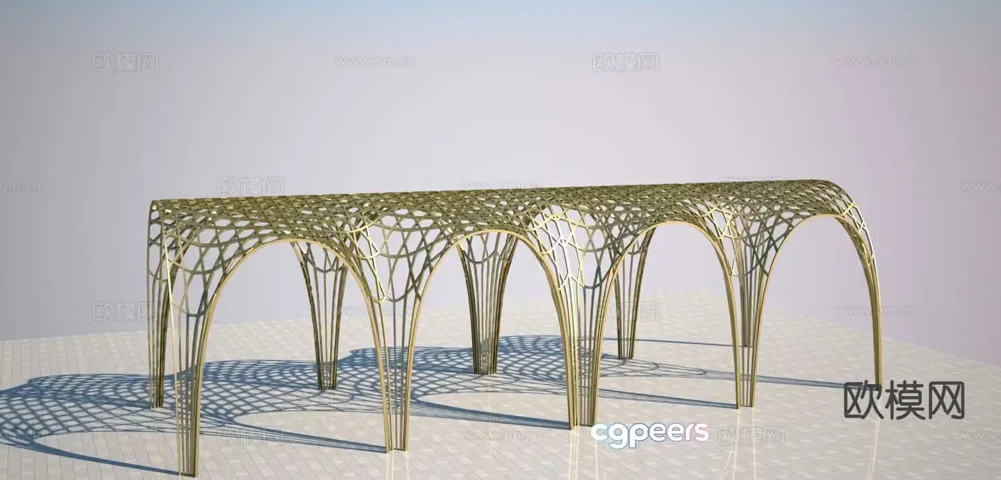 Mesh art gallery hollow gallery 3D model