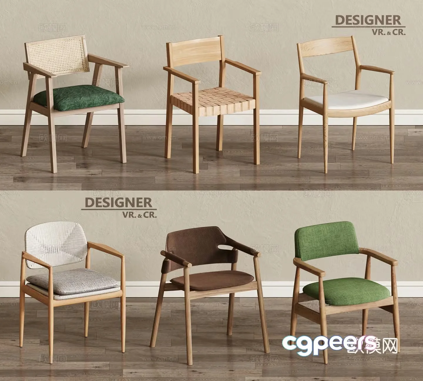 Wabi-sabi chair dining chair book chair 3d model