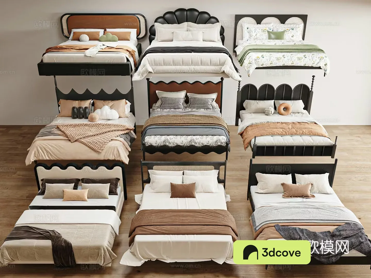 French medieval style double bed