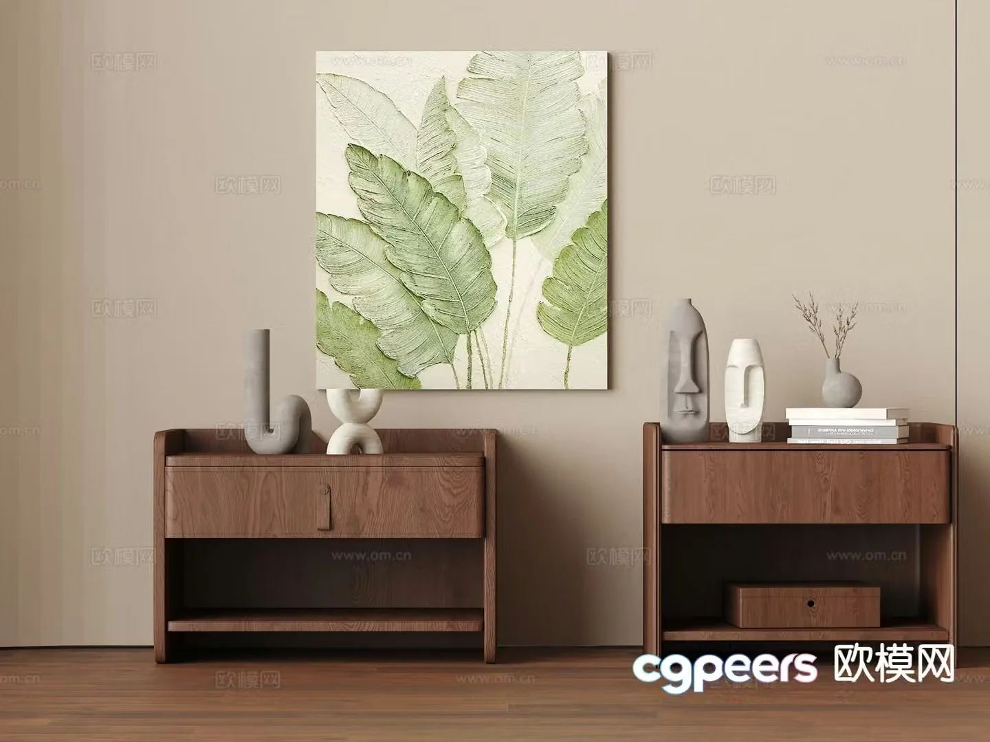 wabi-sabi bedside table 3d model