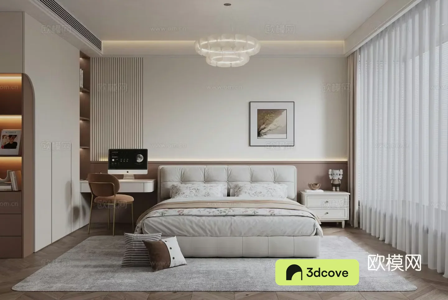 Modern minimalist home bedroom