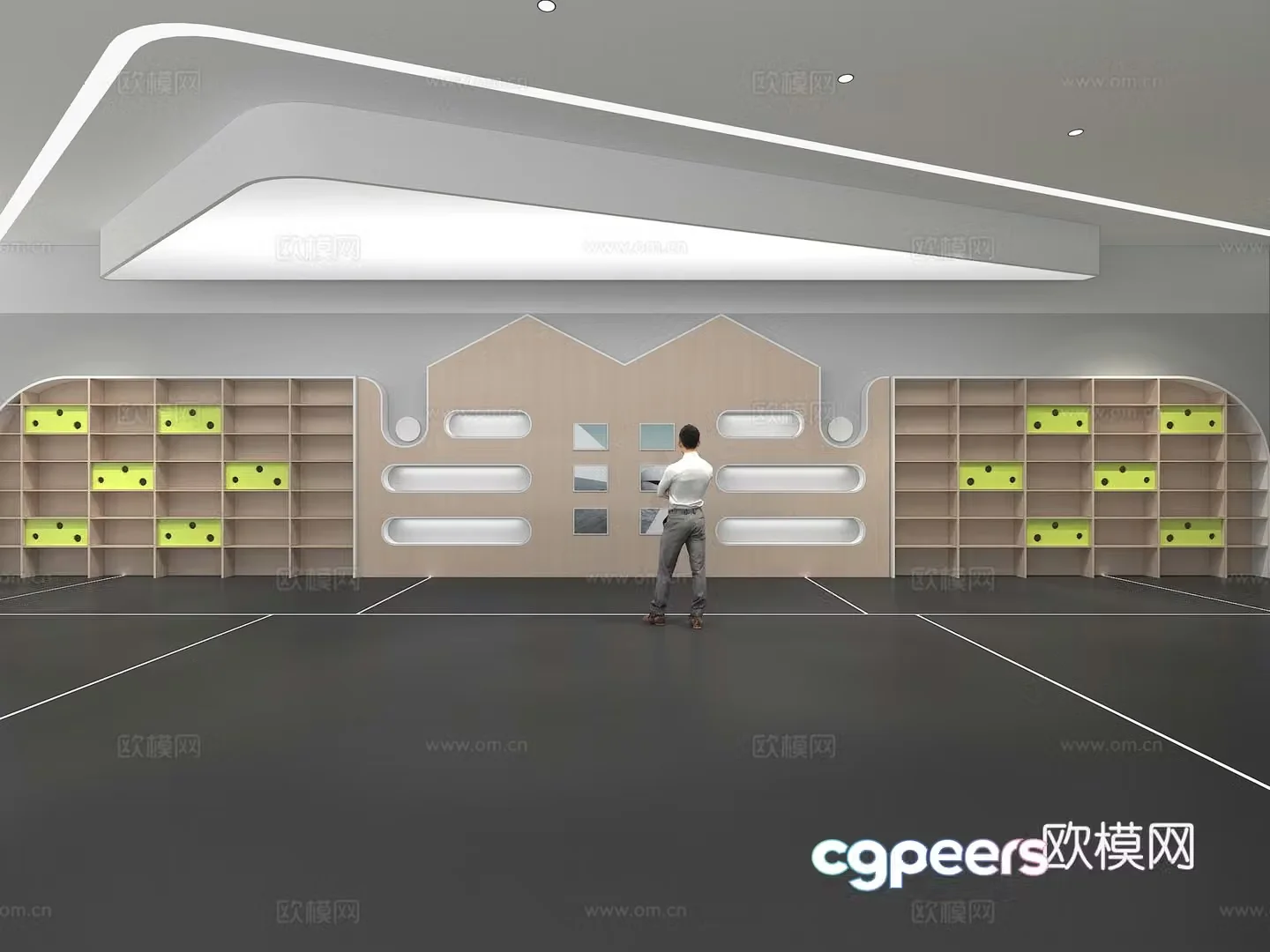 Cultural wall Children’s culture wall Education Theme wall Exhibition hall Campus culture Corridor 3D model