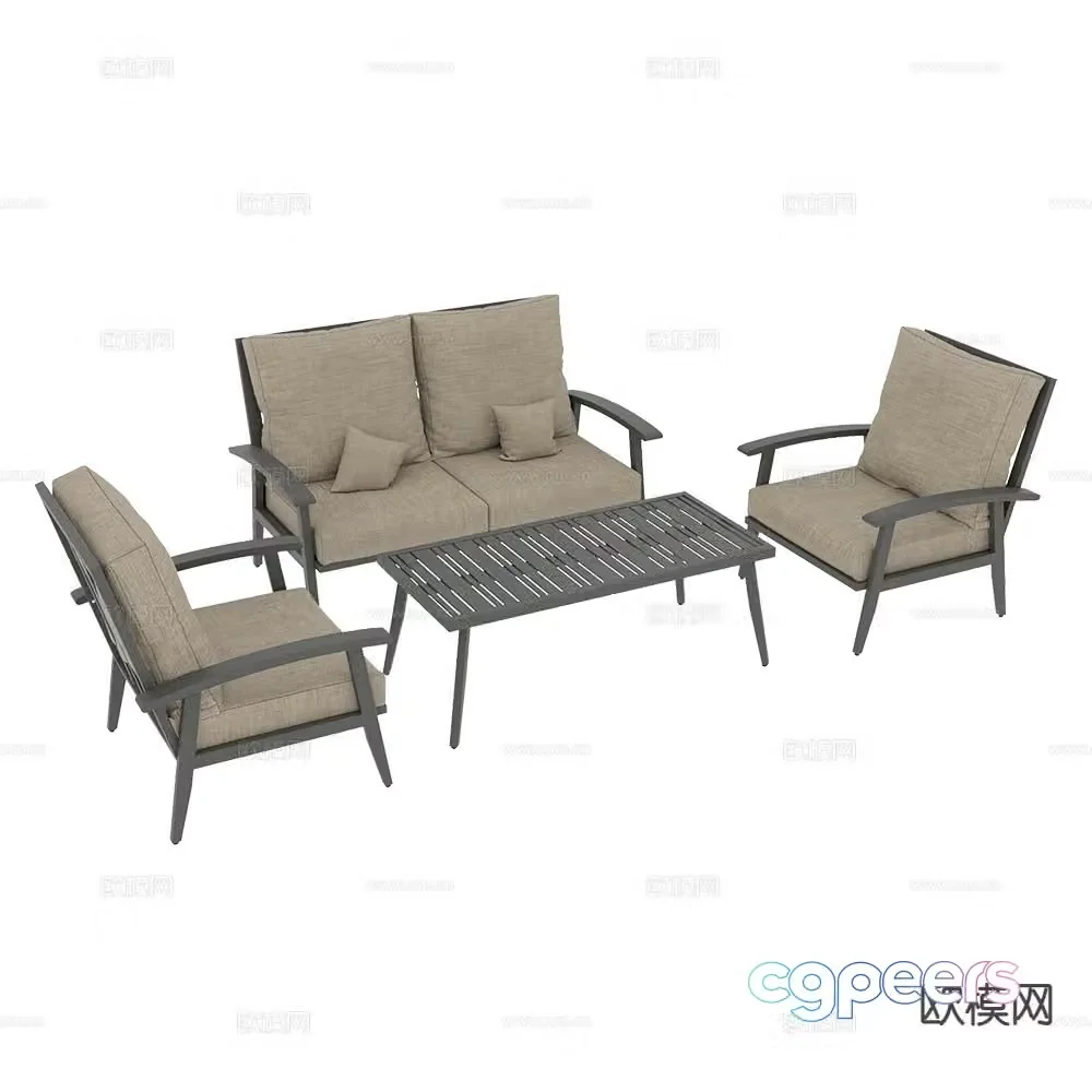 Arthur modern modular sofa 3d model