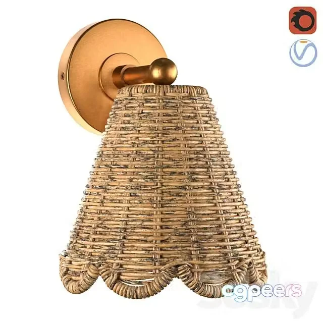 3ds Max Free – Kismet Hanging Wicker Rattan Sconce