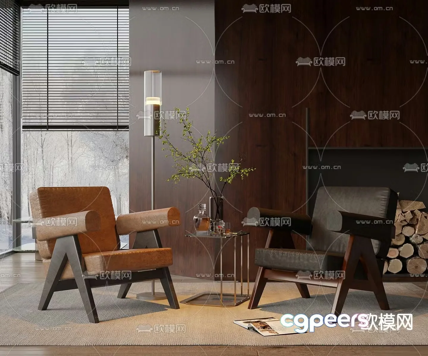 GIORGETTI leisure chair single chair 3d model