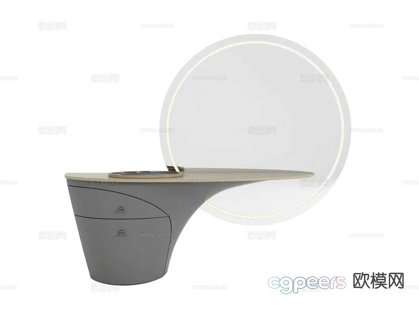 visionnaire dressing table makeup table 3d model