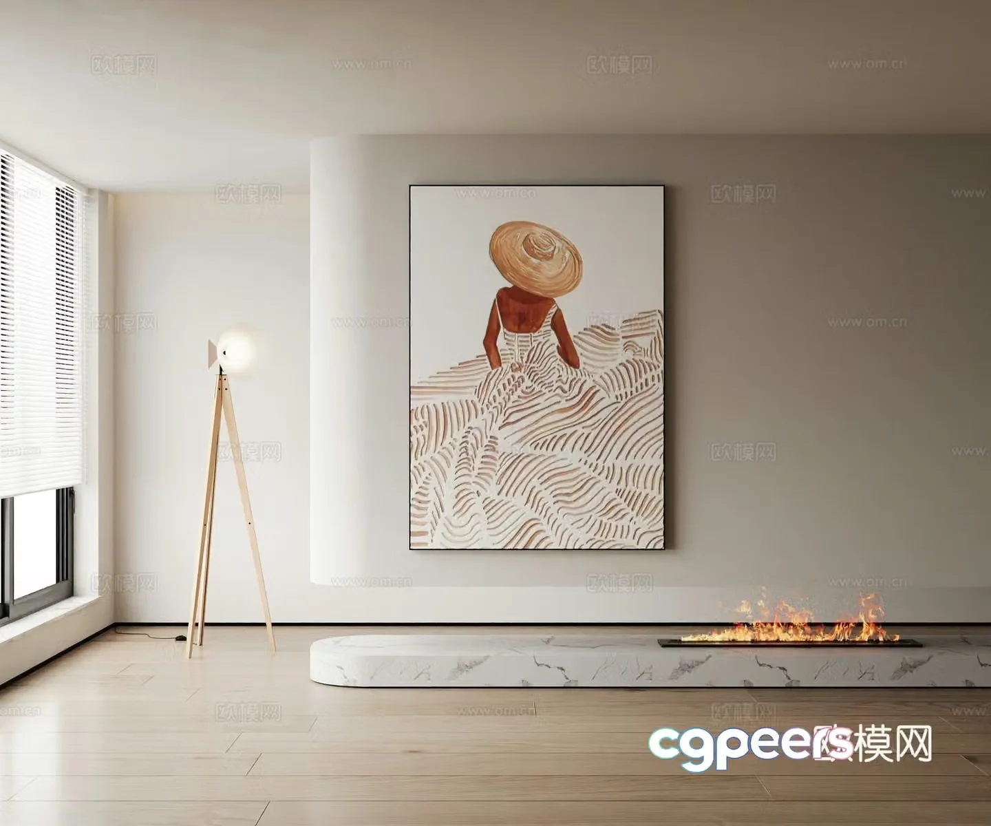 Modern decorative painting 3d model
