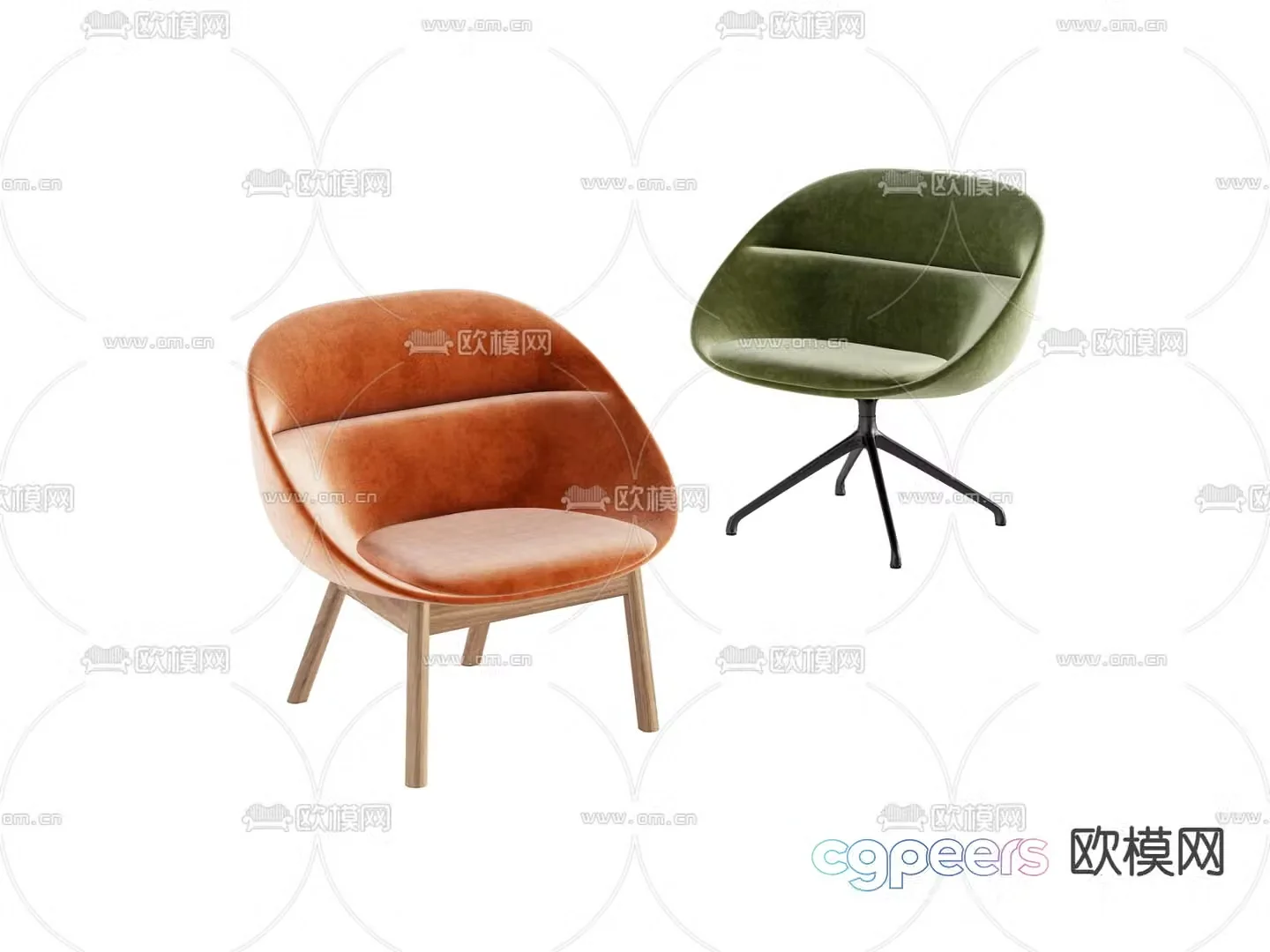 Modern chair leisure chair 3d model