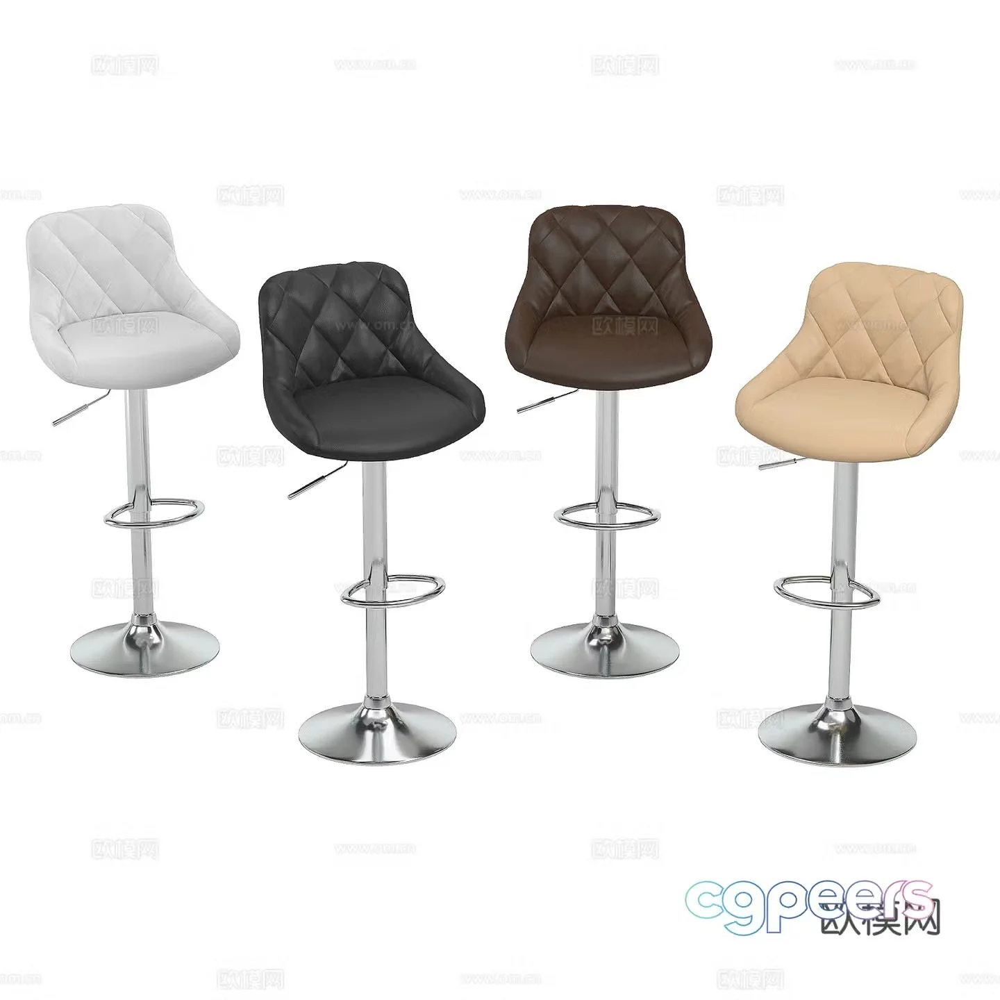 Bar chair Bar chair Leather bar chair 3d model