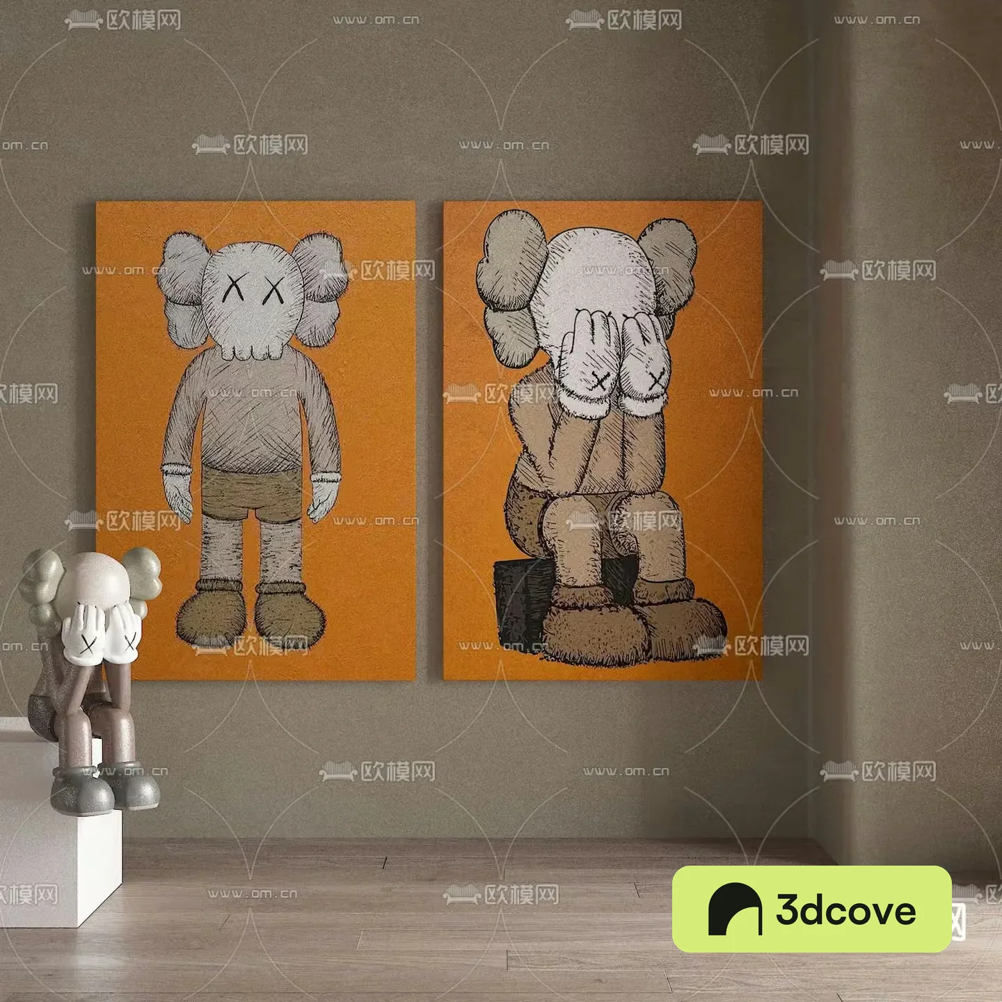 Modern KAWS decorative painting