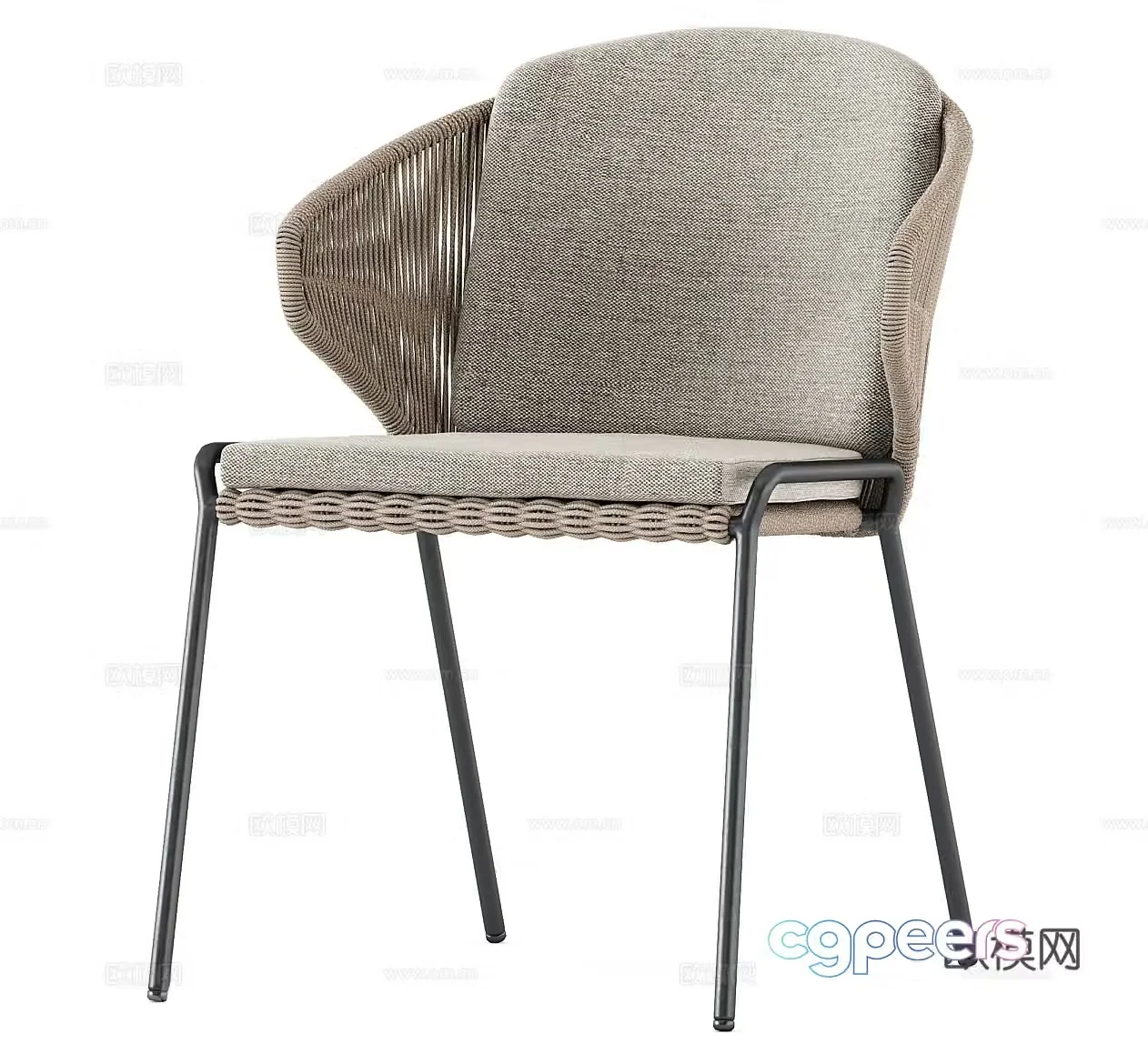 Wasabi wind single chair Wasabi wind dining chair B&B dining chair B&B single chair Rattan single chair Rattan single chair Rattan 3d model