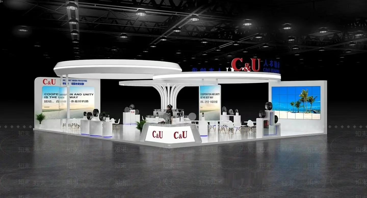 A Trade Show Booth 3D Model – 2443 – VRAY Render