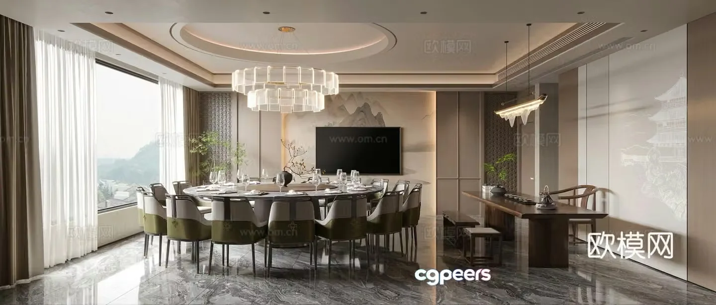 New Chinese private room 3D model