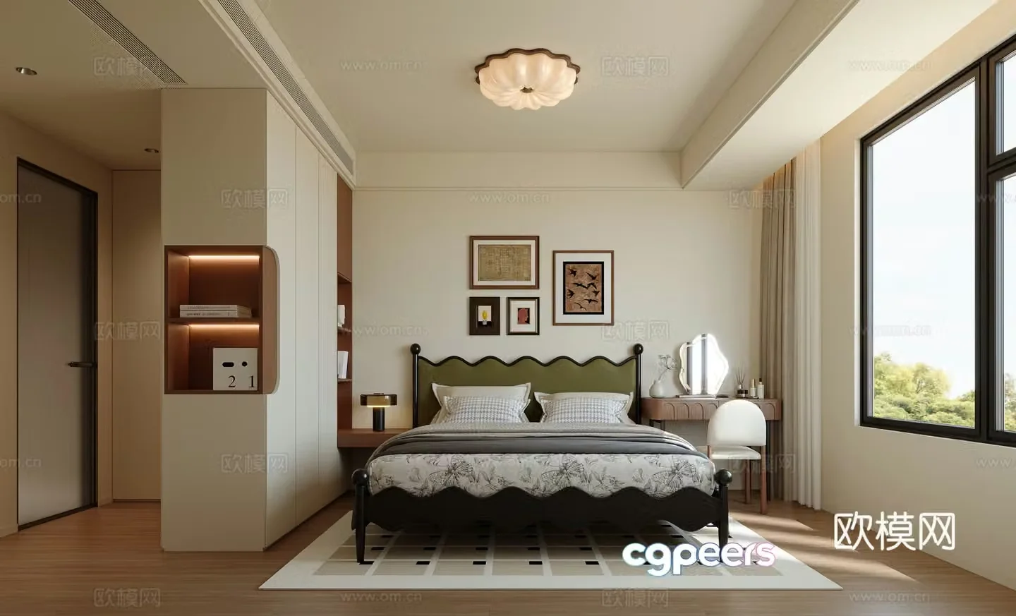 American bedroom 3d model