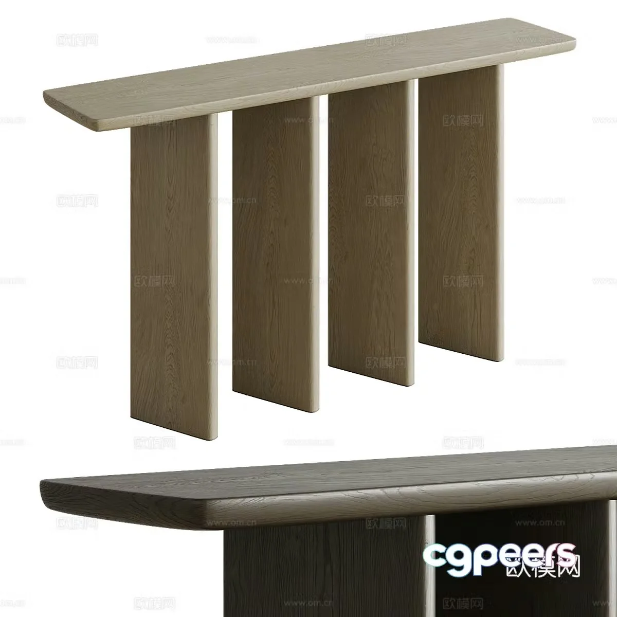 New Chinese style end-of-view 3D model