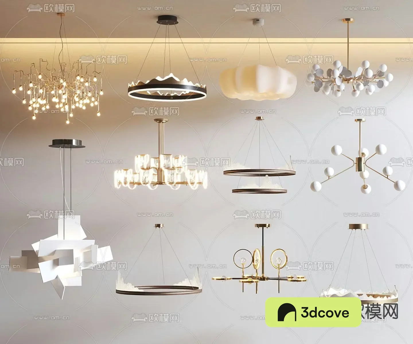 Light luxury chandelier hall chandelier