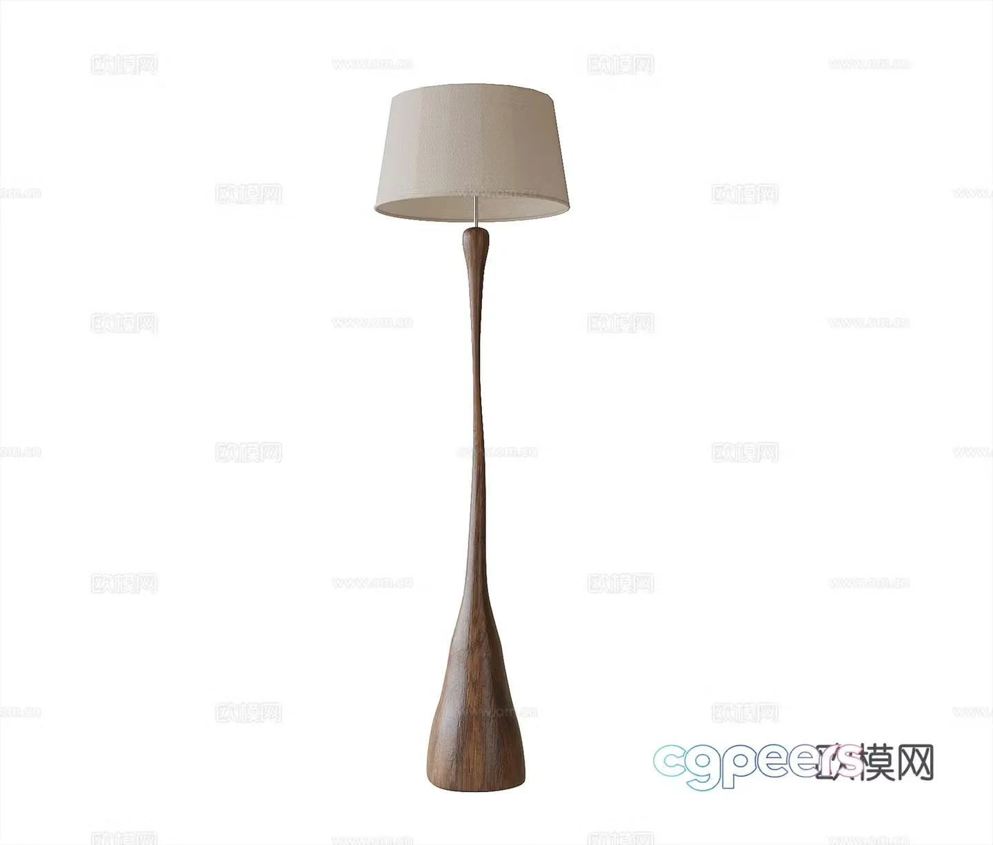 Middle-aged floor lamp 3d model