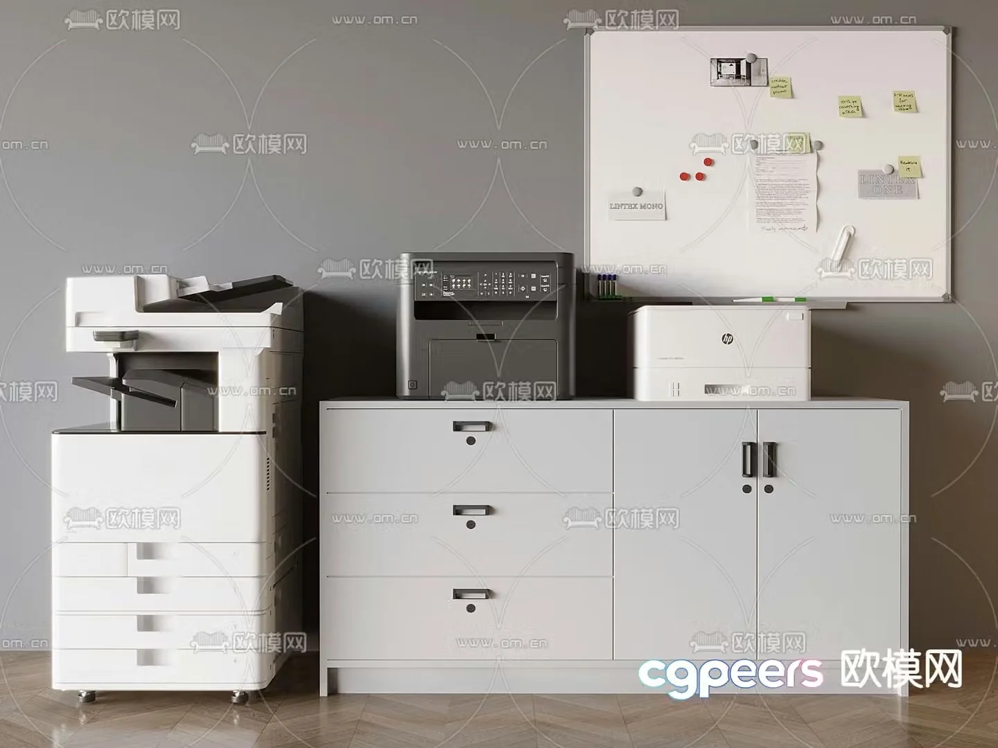 Laser printer smart printer office supplies 3d model