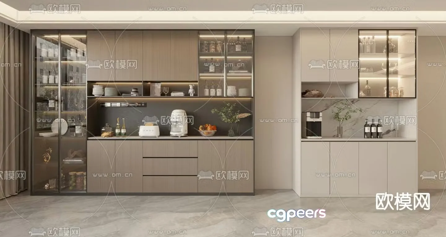 Sideboard wine cabinet 3d model