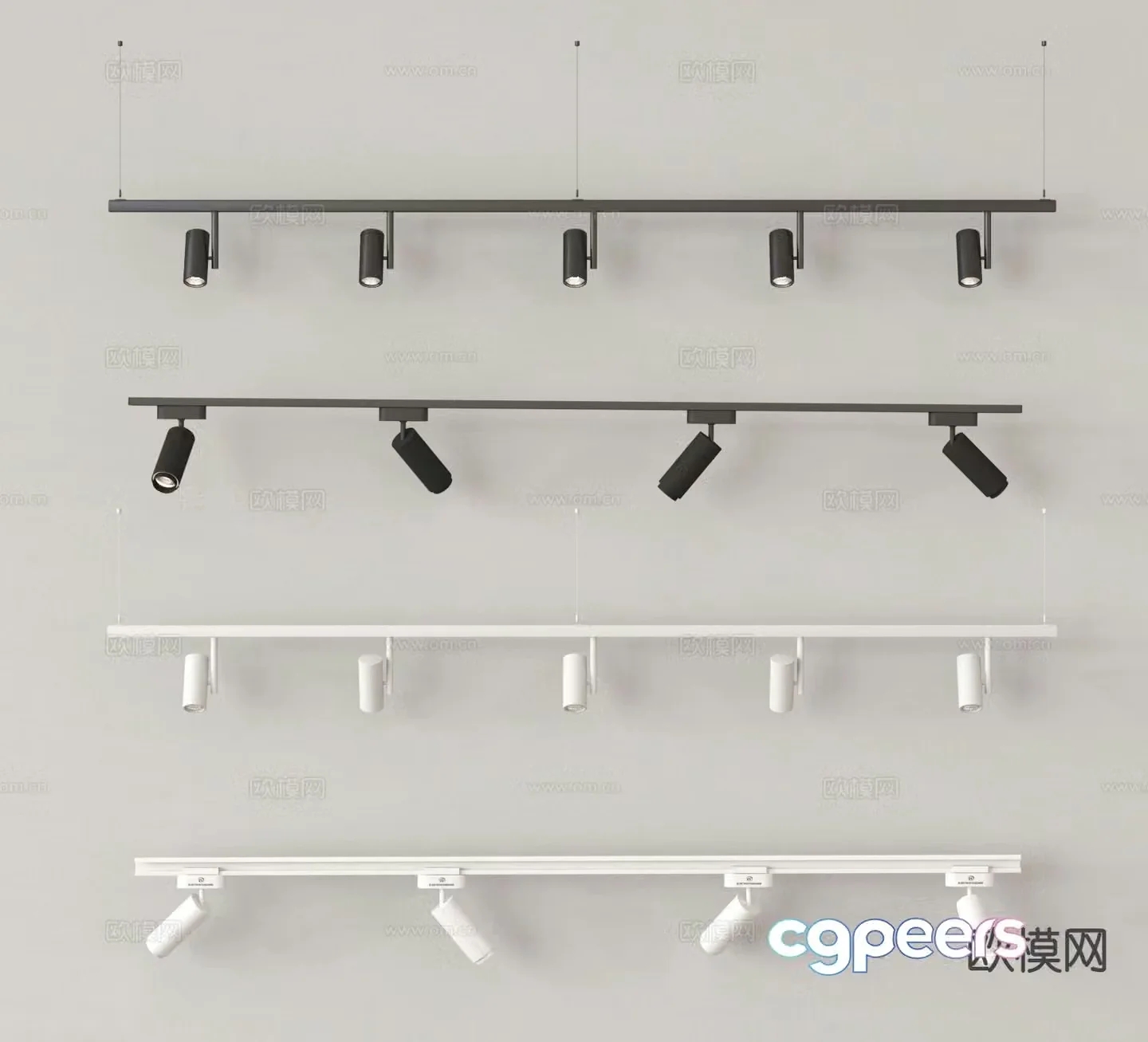 track spotlight downlight spotlight 3d model